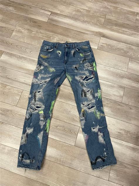 Vlone Endless Denim Jeans Black Grailed