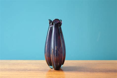 Holmegaard Tall Glass Vase Per LÜtken 1955 Design Market