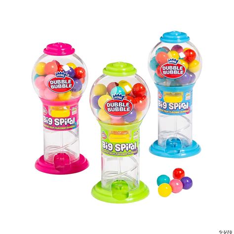 Kidsmania Dubble Bubble Gum Bright Big Spiral Gumball Dispensers 3
