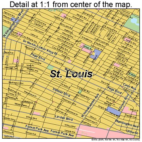 St Louis Missouri Street Map 2965000