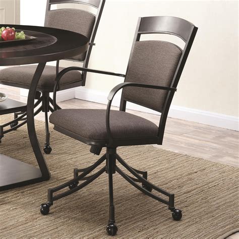 Ferdinand Upholstered Dining Chair With Casters Quality Furniture At