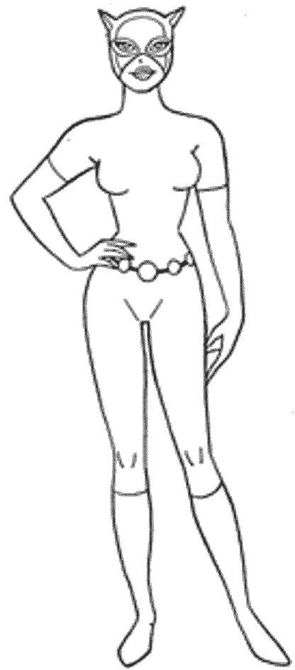 Catwoman Superh Roes Dibujos Para Colorear E Imprimir Gratis
