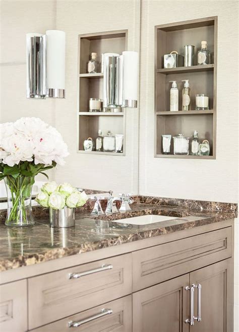 Medicine cabinets are usually located on top of your vanity area and help with organizing all of your small items in one place, so your bathroom looks neat and pristine. 12 Creative Ways To Declutter And Destress Your Life - Wilkie