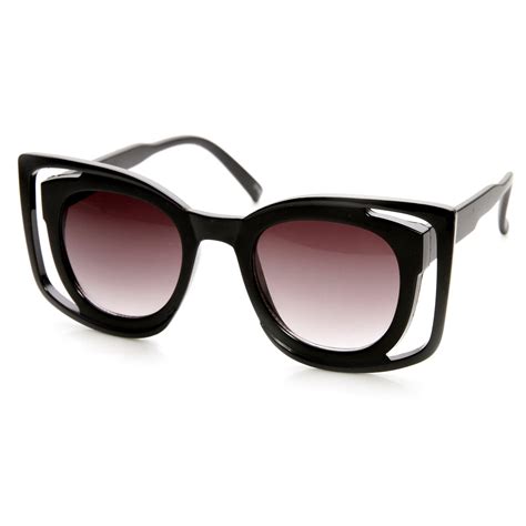 unique double frame square womens fashion sunglasses zerouv
