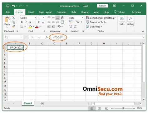 How To Insert Current Date In Excel