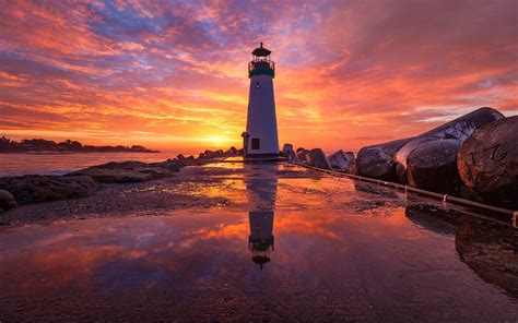3840x2400 Lighthouse At Sunsrise 4k Hd 4k Wallpapers Images