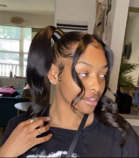 10 Weave Ponytail With Bangs Hairstyles Fashion Style