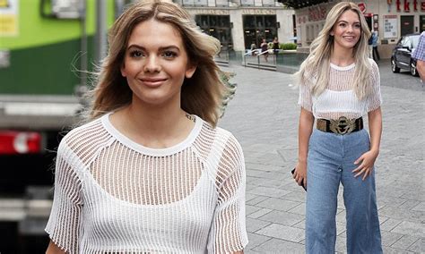 louisa johnson flashes her toned tum in a mesh crop top daily mail online