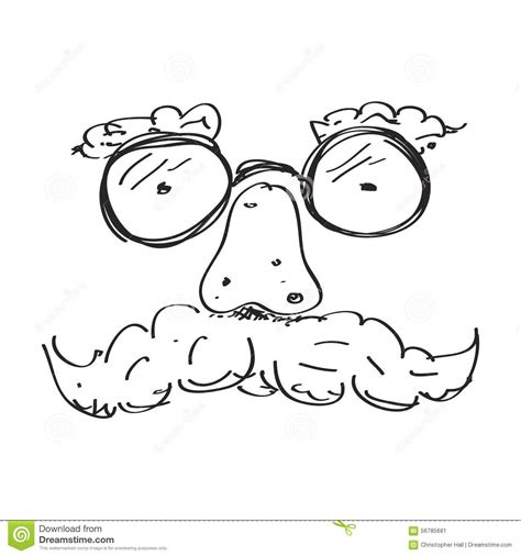 Simple Doodle Of A Funny Face Stock Vector Illustration Of Doodle
