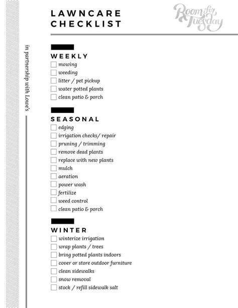 Our Lawn Care And Landscaping Routine A Printable Checklist