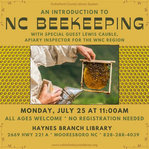 Introduction To Nc Beekeeping Rutherford County Library System