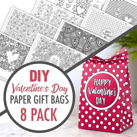 We had a lot of fun matching our 'sayings' to the gift we were giving. DIY Valentine's Day Paper Gift Bags (8 Templates) - Sarah ...