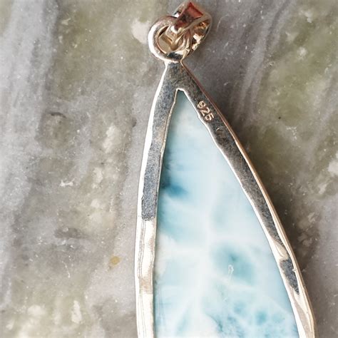 Large Larimar Teardrop Pendant Maddogg Designs