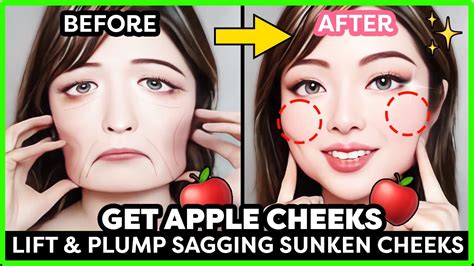 [4 min] 🍎get apple cheeks🍎fuller cheeks with this face exercise lift and plump sagging sunken