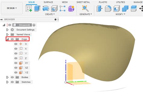 how to set the setup x axis direction when the model only contains curved edges in fusion 360