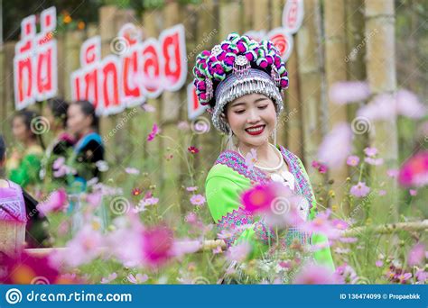 Hmong Girl In Beautiful Dress Colorful And Fashion Mixed Between New ...