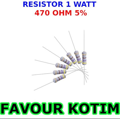 Jual Resistor 470 Ohm 1 W Watt 1w 5 Persen Fvkotim Di Lapak Favour