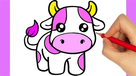 How To Draw A Cute Cow Kawaii How To Draw Strawberry Cow Dibujos Kawaii