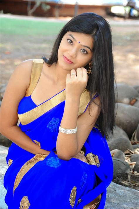 Yamini Bhaskar Hot Photos In Blue Saree Eepixer