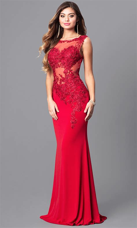 Jvnx By Jovani Red Prom Dress With Lace Promgirl
