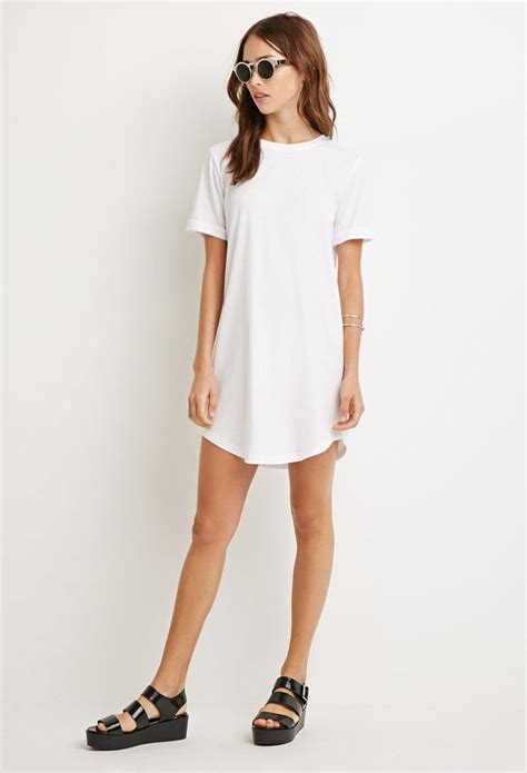 Lyst Forever 21 Classic T Shirt Dress In White
