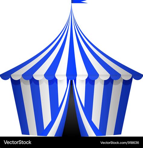 Blue Circus Tent Royalty Free Vector Image Vectorstock