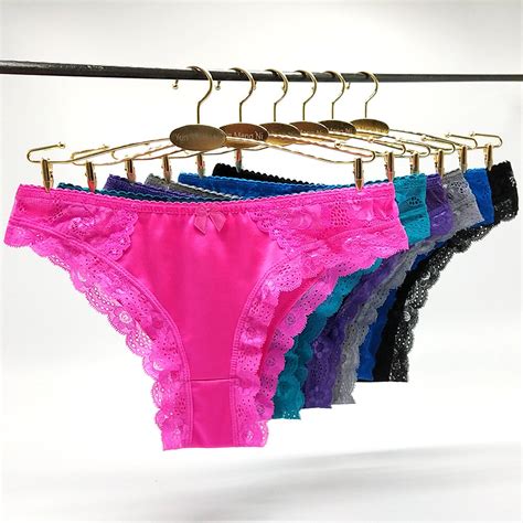 Sexy Satin Lace Bikini Brief Women Underwear For Angola Market Women