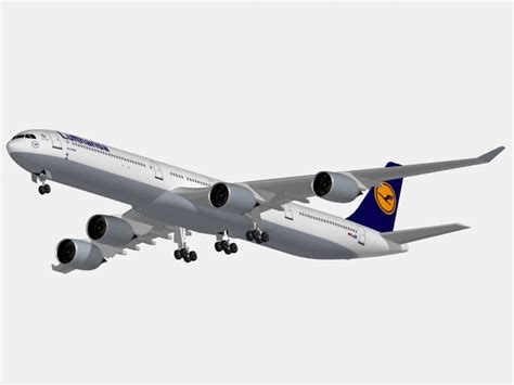 3d Obj Airbus A340 600 Lufthansa A340