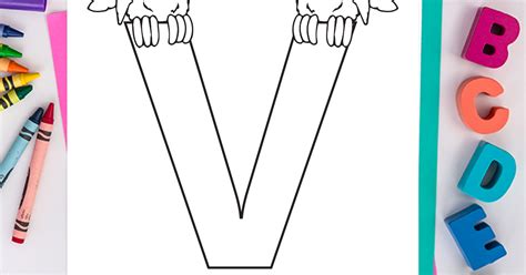 Letter V Coloring Page Free Alphabet Coloring Page