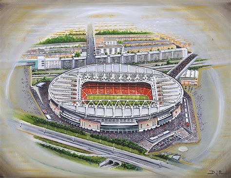 Emirates Stadium Arsenal Painting By D J Rogers