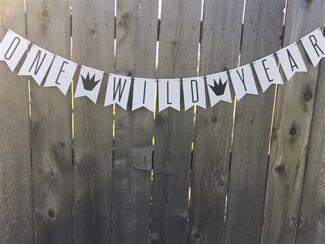 One Wild Year Banner In Custom Colors Wild One Garland Etsy