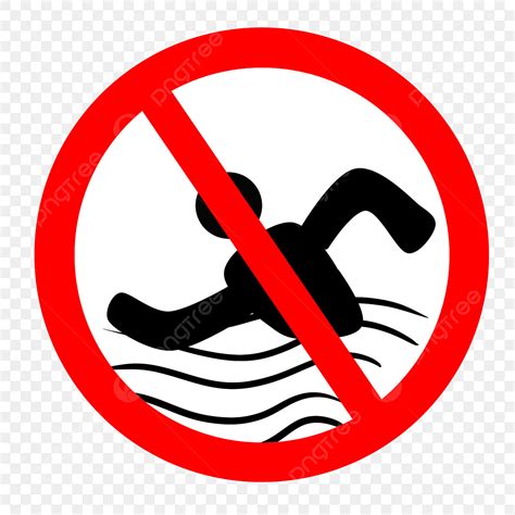 Prohibition Swimming Warning Signs No Illustration Swimming Noภาพ