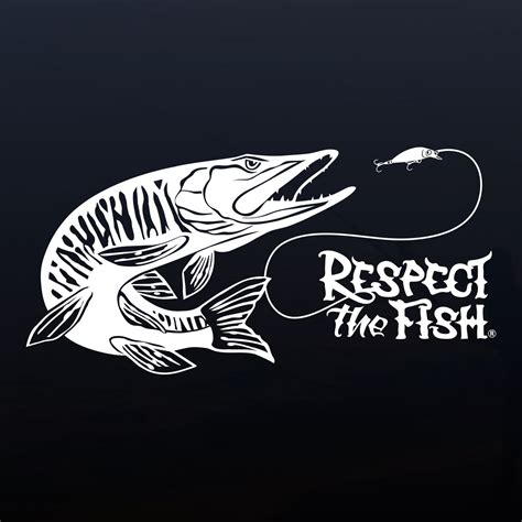 Muskie Decal Respect The Fish Fishing Decals Musky Fishing Fish