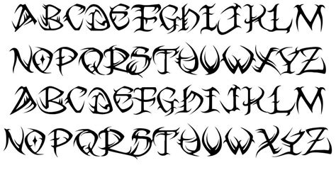 Tribal Tattoo Fonts