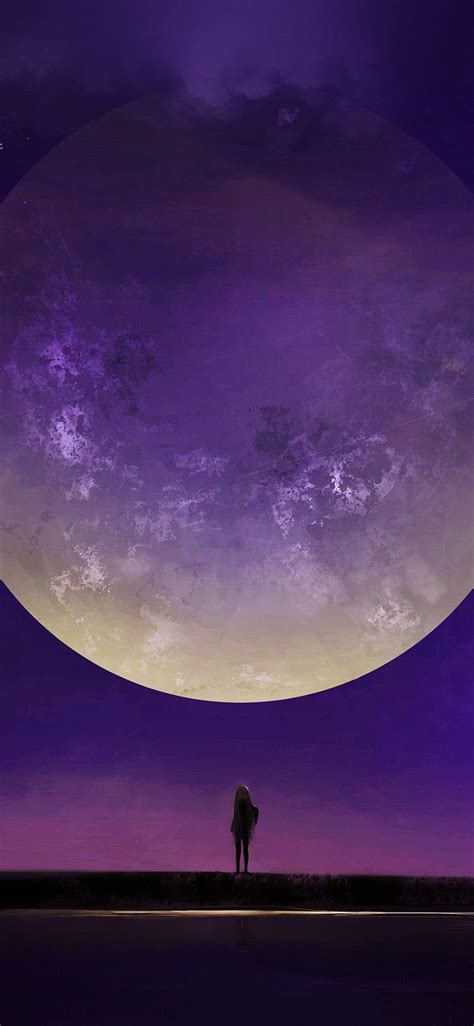 Purple Moon Wallpapers Top Free Purple Moon Backgrounds Wallpaperaccess