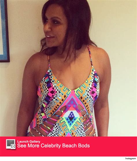 Mindy Kaling Shows Off Her Killer Curves In Sexy One Piece Swimsuit