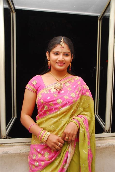 Actresses Hasini Portfolio Stills In Pink Saree For Telugu Movie