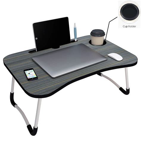 Glamflox Multipurpose Foldable Laptop Table With Cup Holder Study