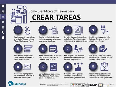 Crear Tareas En Teams Infografía Office 365 Educacyl