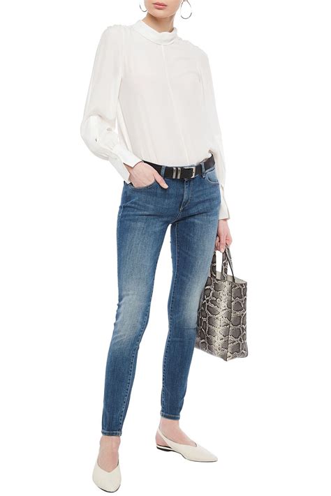 Light Denim Faded Low Rise Skinny Jeans Dl1961 The Outnet