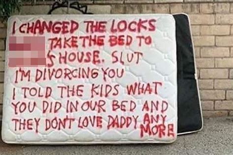 Scorned Wife Shames Cheating Husband By Spray Painting Brutal Message