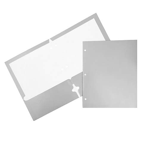 Jam Paper 2 Pocket Laminated Glossy 3 Hole Punched School Folders