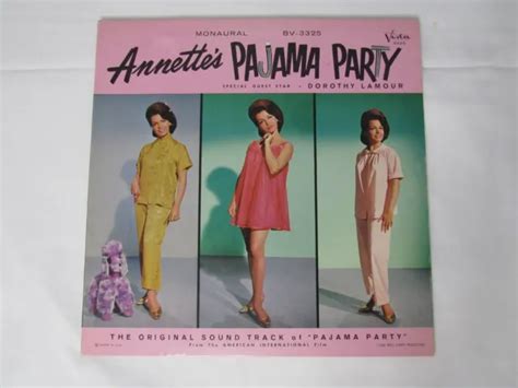 Annette Funicello Andpajama Party Lp Record Album Soundtrack 1964 Disney 2899 Picclick