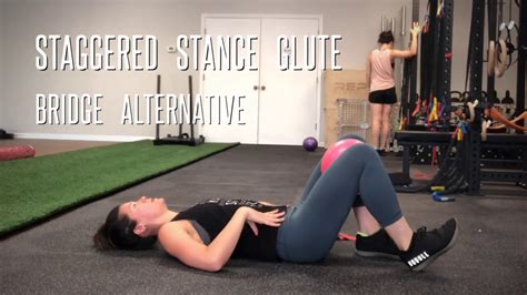 Staggered Stance Glute Bridge Youtube