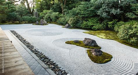 Zen Garden In Japan Stock Photo Adobe Stock