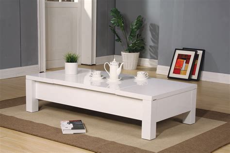If you are working with limited space, then this is a model to consider. White Gloss Coffee Table Ikea to Decorate a Living Room