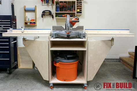6 Diy Space Saving Miter Saw Stand Plans For A Small Workshop