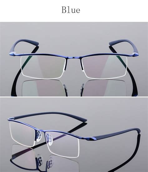 Reven Jate Browline Half Rim Metal Glasses Frame For Men Eyeglasses