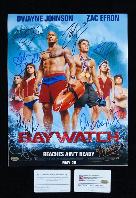 Baywatch 2017 Cast Autographed 11x14 Photograph Etsy