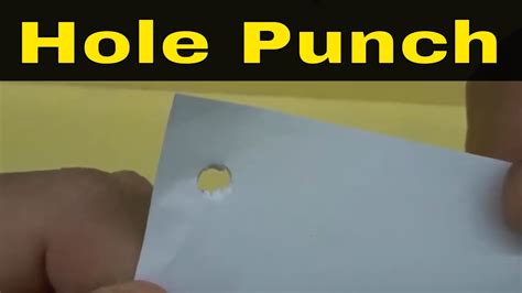 How To Hole Punch Paper Without A Hole Puncher Easy Tutorial Youtube